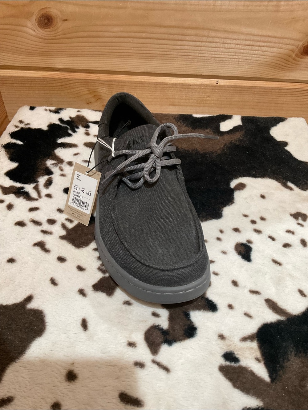 Ariat Charcoal Canvas Slip-On Loafer